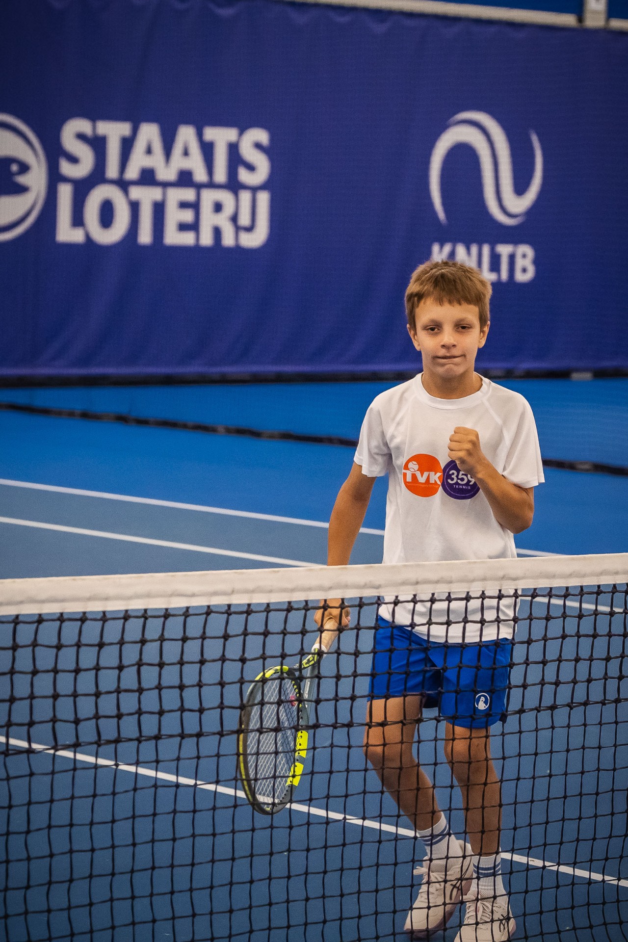 Speler viert winst op indoor KNLTB baan