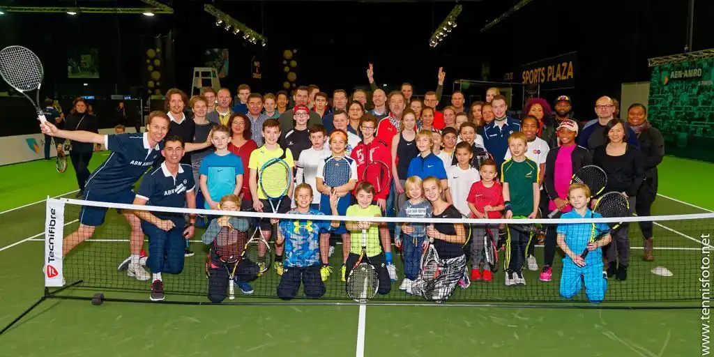 Teamuitje tennis academy 359.tennis bij ABN AMRO OPEN met spelers ouders en coaches