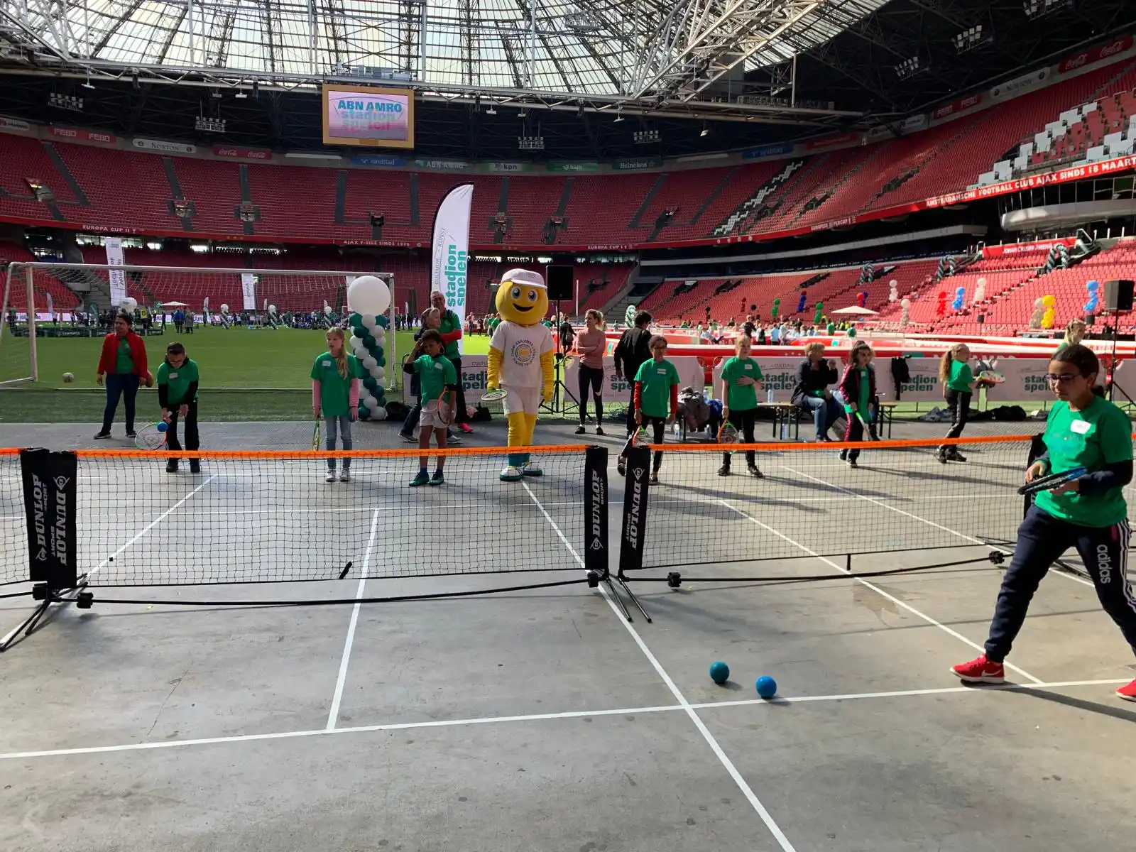 Tennis clinic at the Johan Cruijff Arena during Stadium Games