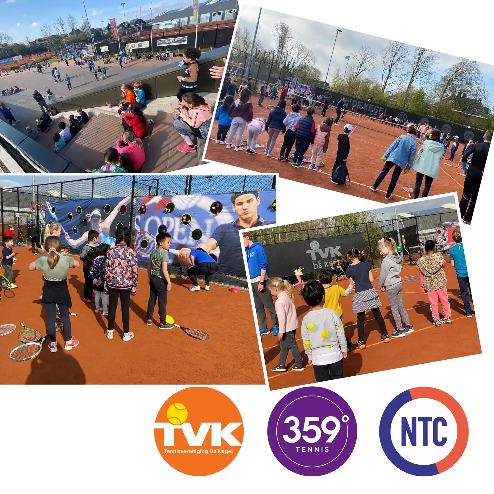 Tennisles kinderen evenement collage 359.tennis Amstelveen