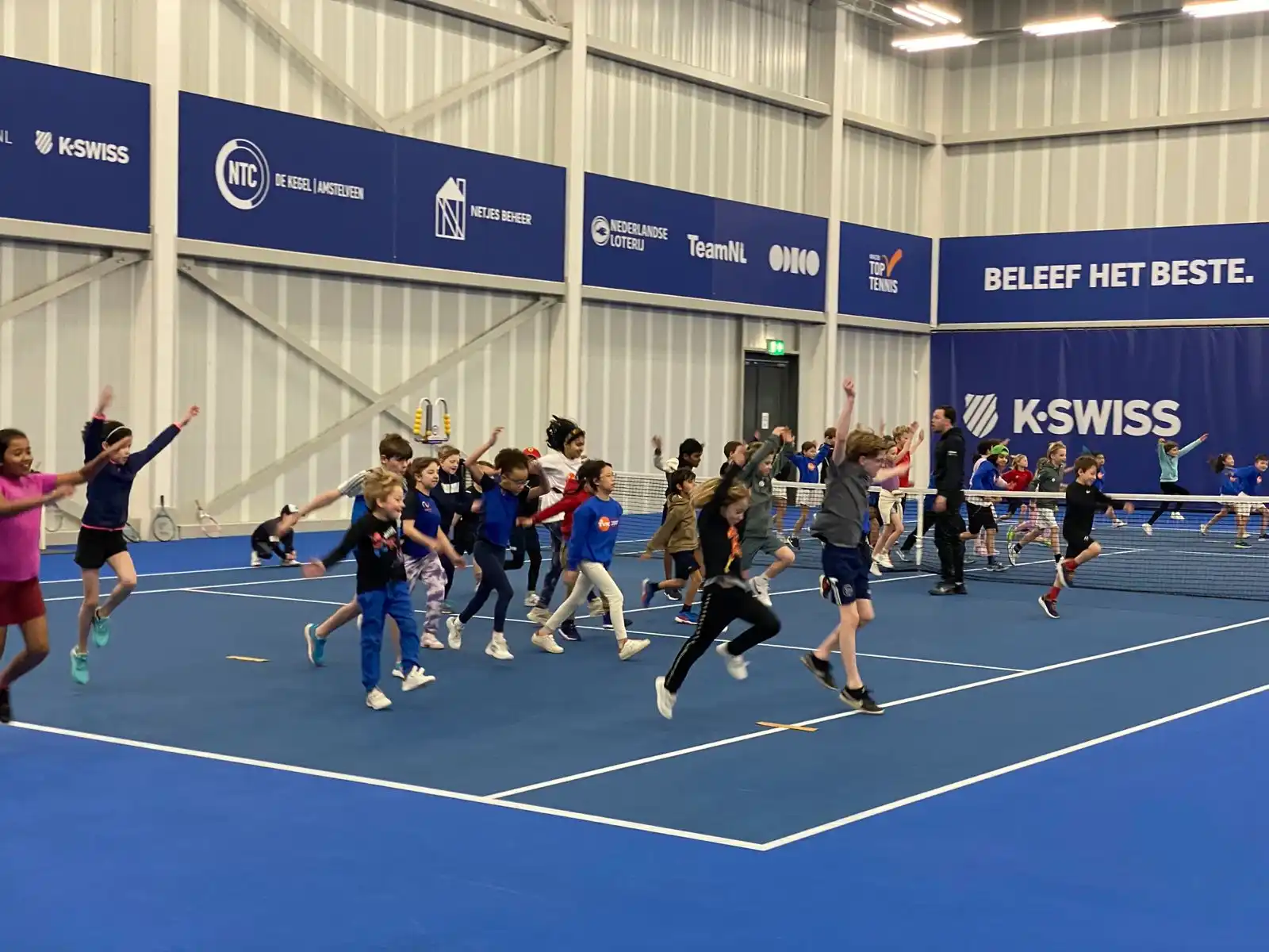 Indoor tennisles academy jeugdtalent op binnenbaan NTC Amstelveen 359.tennis